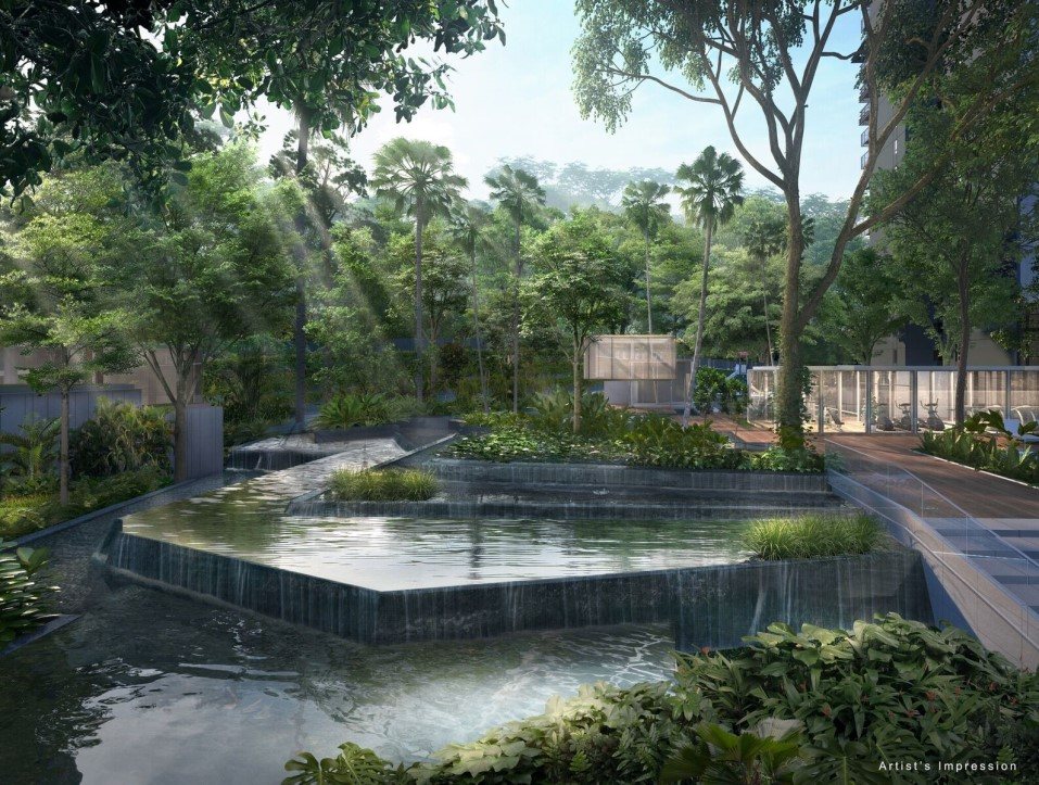 Forest waterfall (artist’s impression)