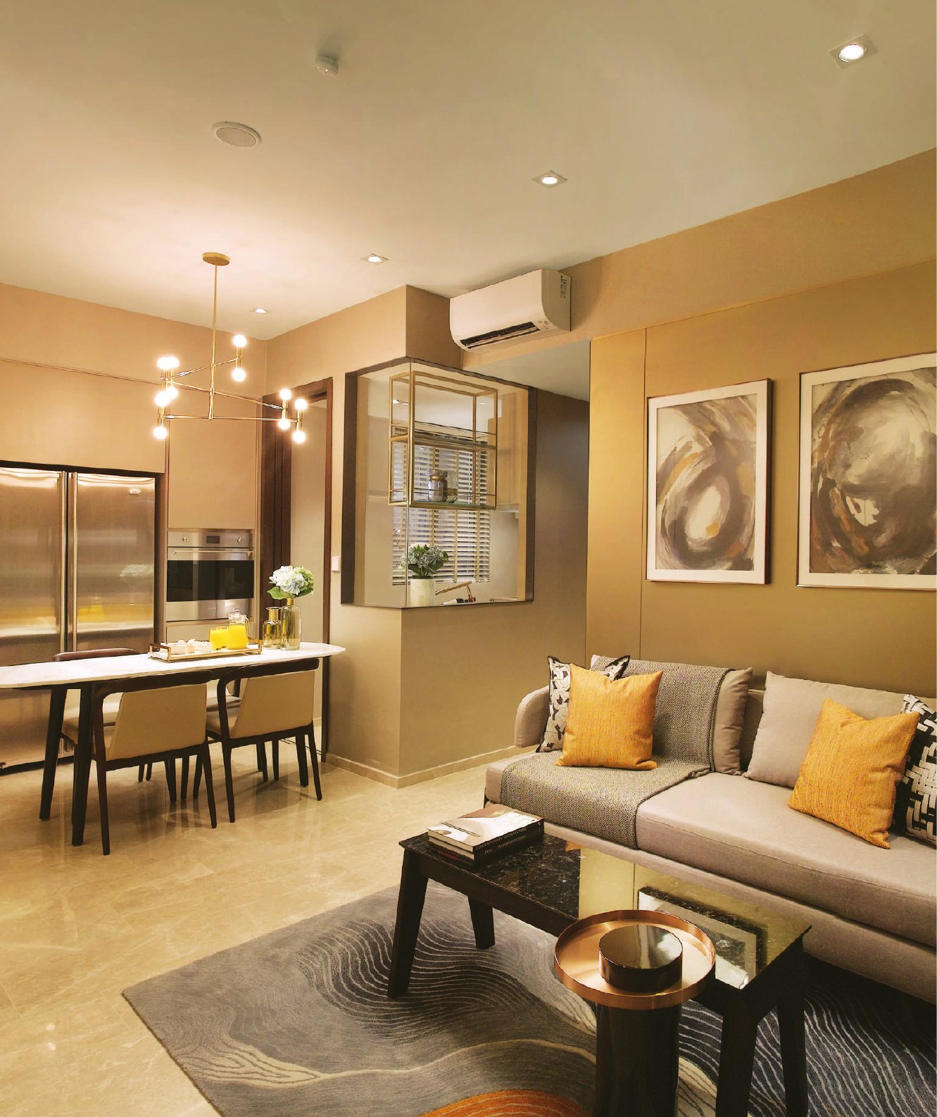 Show unit living and dining (for illustration only)
