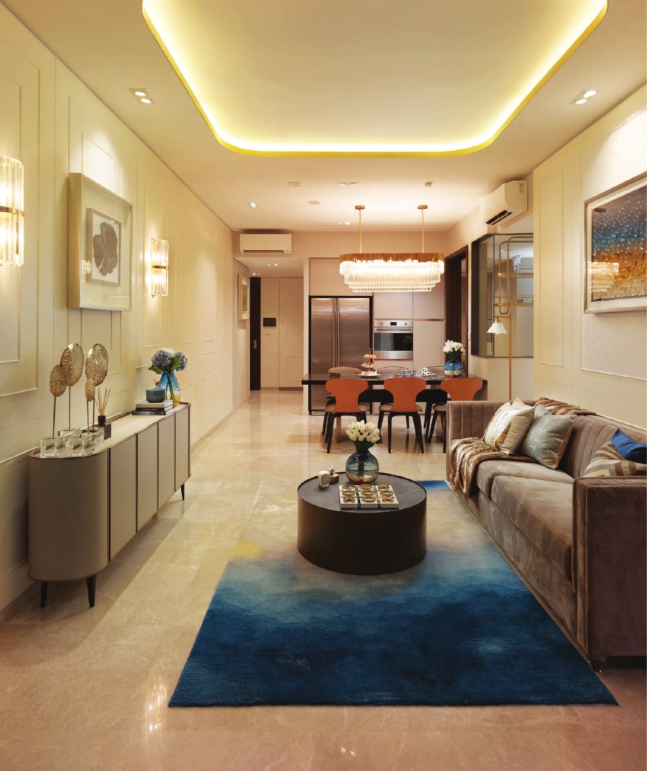 Show unit living and dining (for illustration only)